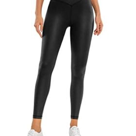 Stylish faux leather leggings