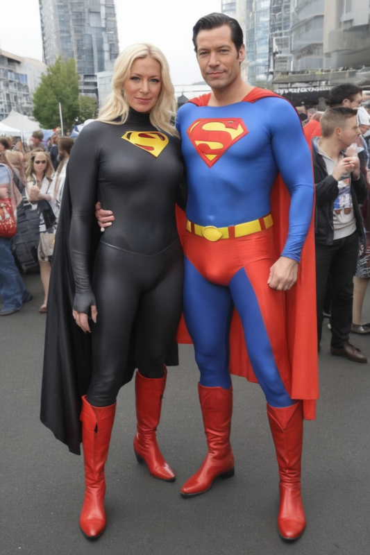 Couple of Superman at Comicon