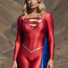 Superwoman Spandex Costume AI generated